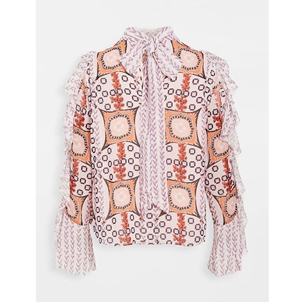 Temperley London 100% silk Etoile Printed Blouse size US6(UK10) - Picture 1 of 12